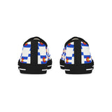 Colorado Checkered Flag Men's Low Tops (white background)