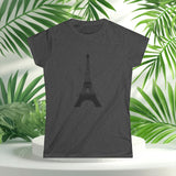 PARIZ - Eiffel Tower Women's Softstyle Tee, Paris Love Shirt, Travel Fashion Tee, Casual Summer Top, Tourist Gift, Graphic Tee