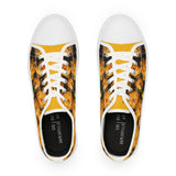 PARIZ Yellow Peonies Men's Low Top Sneakers