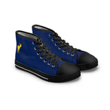 ZeLimited Female Elk Silhouette Women's High Top Sneakers (Navy Blue 2)