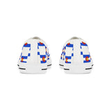 Colorado Checkered Flag Men's Low Tops (white background)