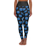Blue Bear - Women's High Waisted Leggings - By ZeLimited