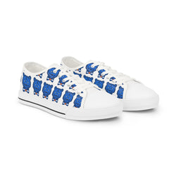 Blue Bear Men's Low Top Sneakers (White background)