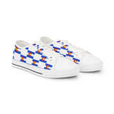 Colorado Checkered Flag Men's Low Tops (white background)