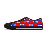 Colorado Checkered Flag Women's Low Tops (Red Background)