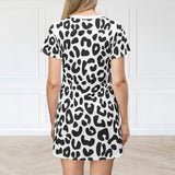 iULi'Style - Stylish Leopard Print T-Shirt Dress | Casual Daywear, Comfortable Lounging, Summer Outfits, Animal Print Fashion, Gift for Her