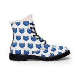 Blue Bear Women's Fur-Lined Leather Boots (White background)