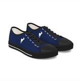 ZeLimited Female Elk Silhouette Women's Low Top Sneakers (Navy Blue)