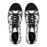 PARIZ Eiffel Tower Women's High Top Sneakers (white with black)