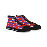 Colorado Checkered Flag Men's High Tops (red background)