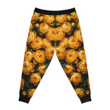 PARIZ Yellow Peonies Joggers (Black Trim)
