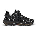 PARIZ Eiffel Tower Women's Mesh Sneakers (Black with White)