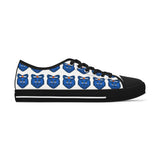 Blue Bear Women's Low Top Sneakers (White Background)