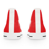 ZeLimited Female Elk Silhouette Women's High Top Sneakers (Red)