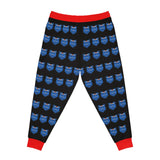 ZeLimited Blue Bear Women's Athletic Joggers (Black with Red)