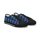 Blue Bear Men's Low Top Sneakers (Black background)