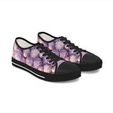 PARIZ Lavender Peonies Women's Low Top Sneakers