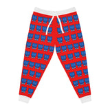 ZeLimited Blue Bear Men's Athletic Joggers (Red with White)