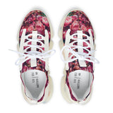 PARIZ Pink Peonies Women's Athletic Sneakers