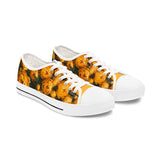 PARIZ Yellow Peonies Women's Low Top Sneakers