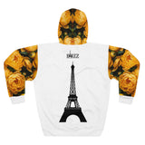 PARIZ Yellow Peonies Hoodie (White with Peonies)