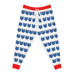 ZeLimited Blue Bear Women's Athletic Joggers (White with Red)