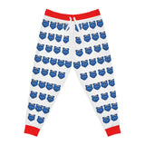 ZeLimited Blue Bear Women's Athletic Joggers (White with Red)