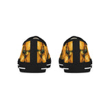 PARIZ Yellow Peonies Men's Low Top Sneakers