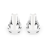 PARIZ Eiffel Tower Men's High Top Sneakers (White with Black)