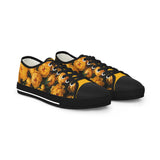 PARIZ Yellow Peonies Men's Low Top Sneakers