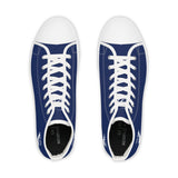 ZeLimited Male Elk Silhouette Men's High Top Sneakers (Navy Blue)