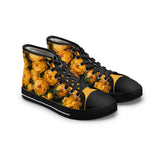 PARIZ Yellow Peonies Women's High Top Sneakers