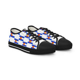 Colorado Checkered Flag Men's Low Tops (white background)