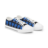 Blue Bear Men's Low Top Sneakers (Black background)