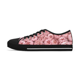 PARIZ Pastel Pink Peony Women's Low Top Sneakers