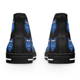 Blue Bear Women's High Tops (black background)