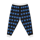 ZeLimited Blue Bear Women's Athletic Joggers (Black with White)