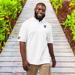 BLUE BEAR Stylish Polo Shirt - Embroidered Design, Casual Wear, Gift Idea, Travel Apparel, Summer Fashion