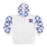 ZeLimited Colorado Checkered Flag Hoodie (All White)