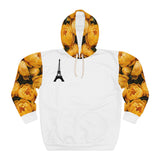 PARIZ Yellow Peonies Hoodie (White with Peonies)