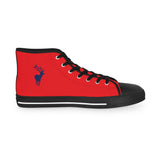 ZeLimited Male Elk Silhouette Men's High Top Sneakers (Red 2)