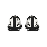 PARIZ Eiffel Tower Men's Low Top Sneakers (White with Black)