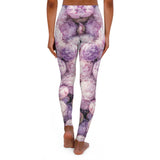 PARIZ Lavender Peonies Leggings (white logo)