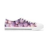 PARIZ Lavender Peonies Women's Low Top Sneakers