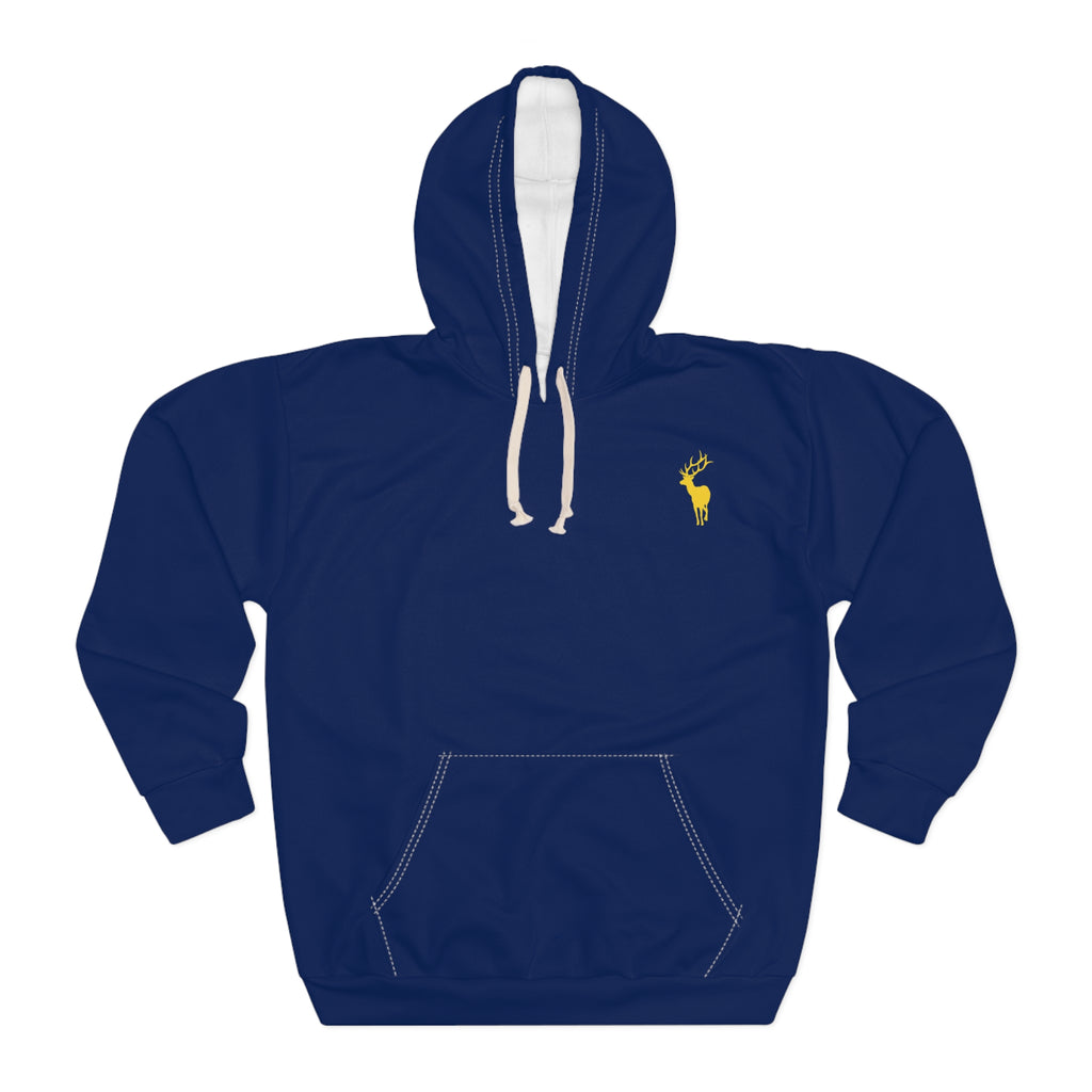 ZeLimited Male Elk Silhouette Hoodie (Navy Blue 2)