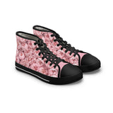 PARIZ Pastel Pink Peonies Women's High Top Sneakers
