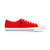 ZeLimited Female Elk Silhouette Women's Low Top Sneakers (Red 2)