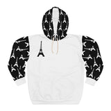 PARIZ Eiffel Tower Hoodie (White with Black)