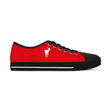 ZeLimited Female Elk Silhouette Women's Low Top Sneakers (Red)