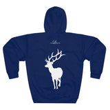ZeLimited Male Elk Silhouette Hoodie (Navy Blue)